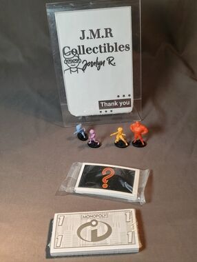 The Incredibles Monopoly Board Game Replacement Parts - Figurines, Cards